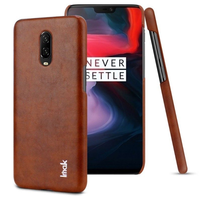 Κάλυμμα OnePlus 6T Μαύρο Σειρά Δερμάτινων Εφέ Imak Ruiyi σιλικόνης