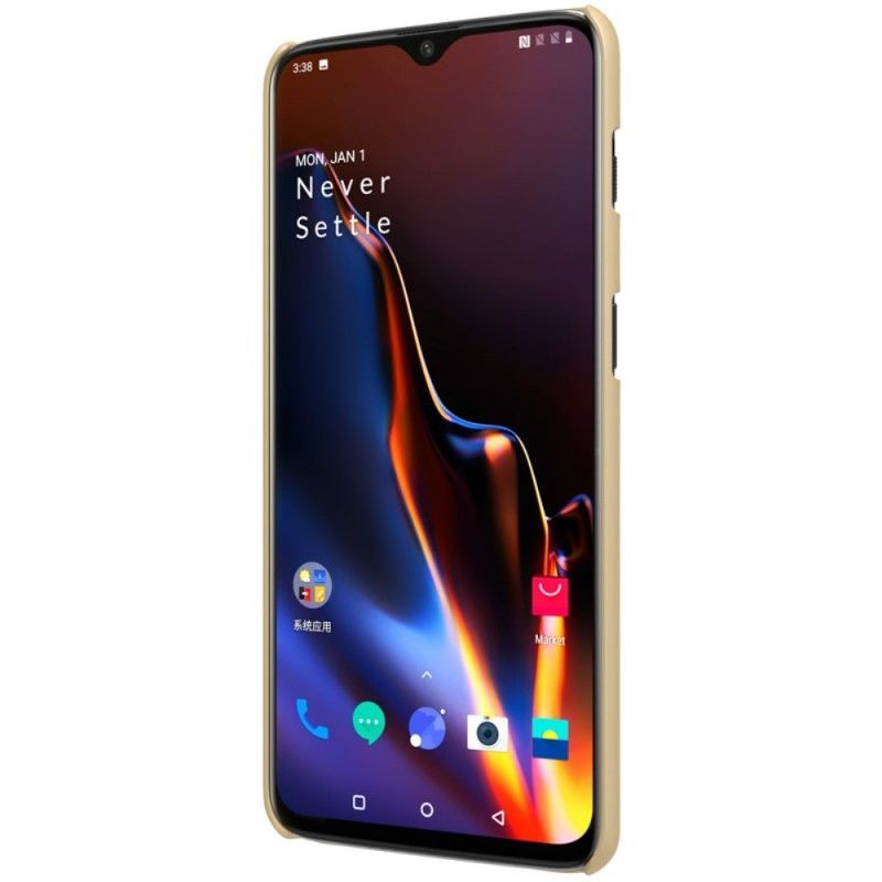 Κάλυμμα OnePlus 6T Μαύρο Σκληρό Παγωμένο Νίλκιν σιλικόνης