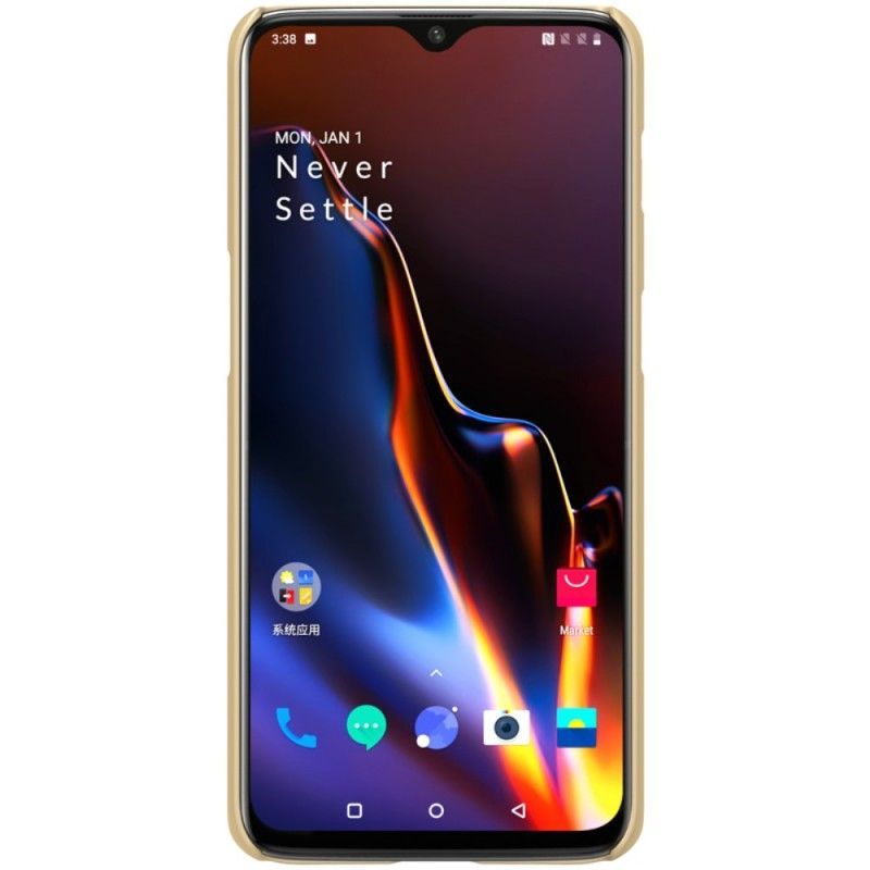 Κάλυμμα OnePlus 6T Μαύρο Σκληρό Παγωμένο Νίλκιν σιλικόνης