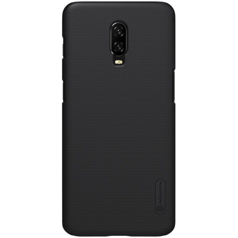 Κάλυμμα OnePlus 6T Μαύρο Σκληρό Παγωμένο Νίλκιν σιλικόνης