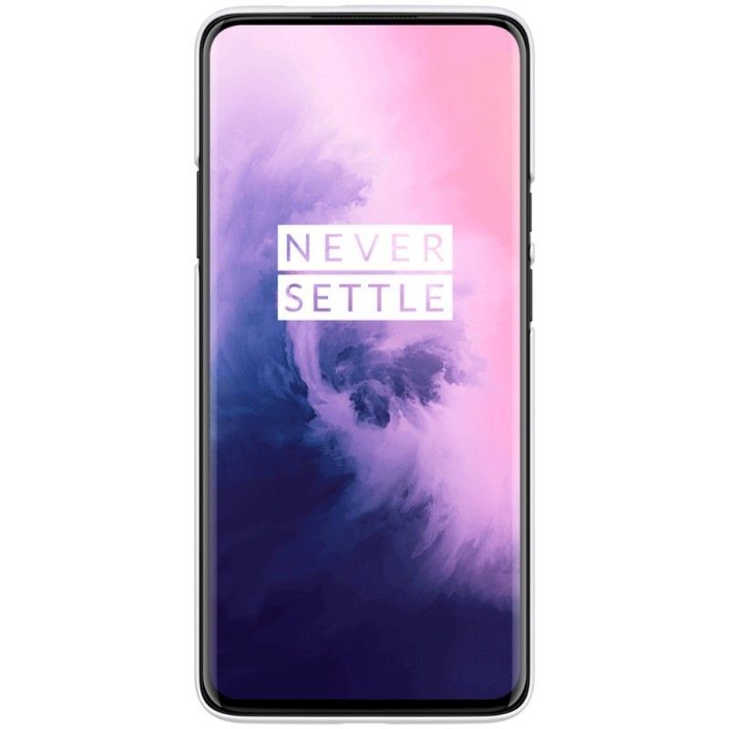 Κάλυμμα OnePlus 7 Pro Μαύρο Σκληρό Παγωμένο Νίλκιν σιλικόνης