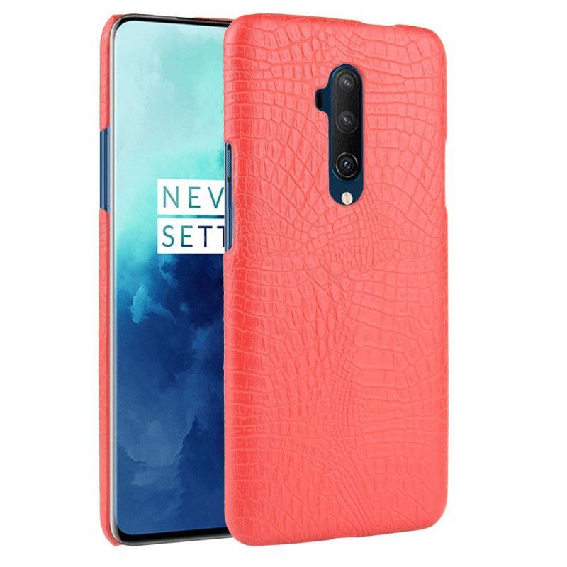 Κάλυμμα OnePlus 7T Pro Μαύρο Εφέ Δέρματος Κροκόδειλου