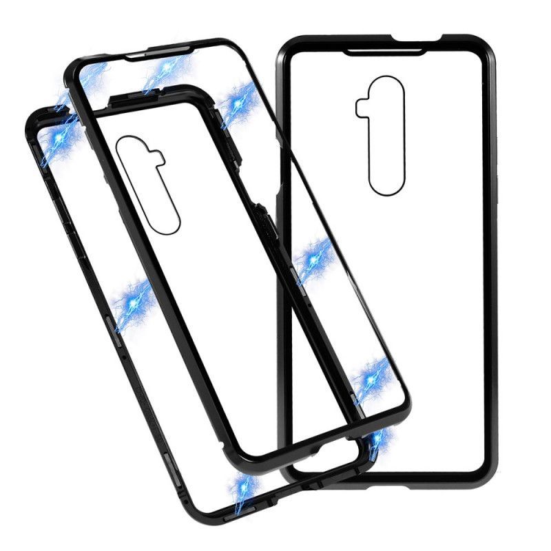 Κάλυμμα OnePlus 7T Pro Μαύρο Μεταλλικές Άκρες Και Σκληρυμένο Γυαλί