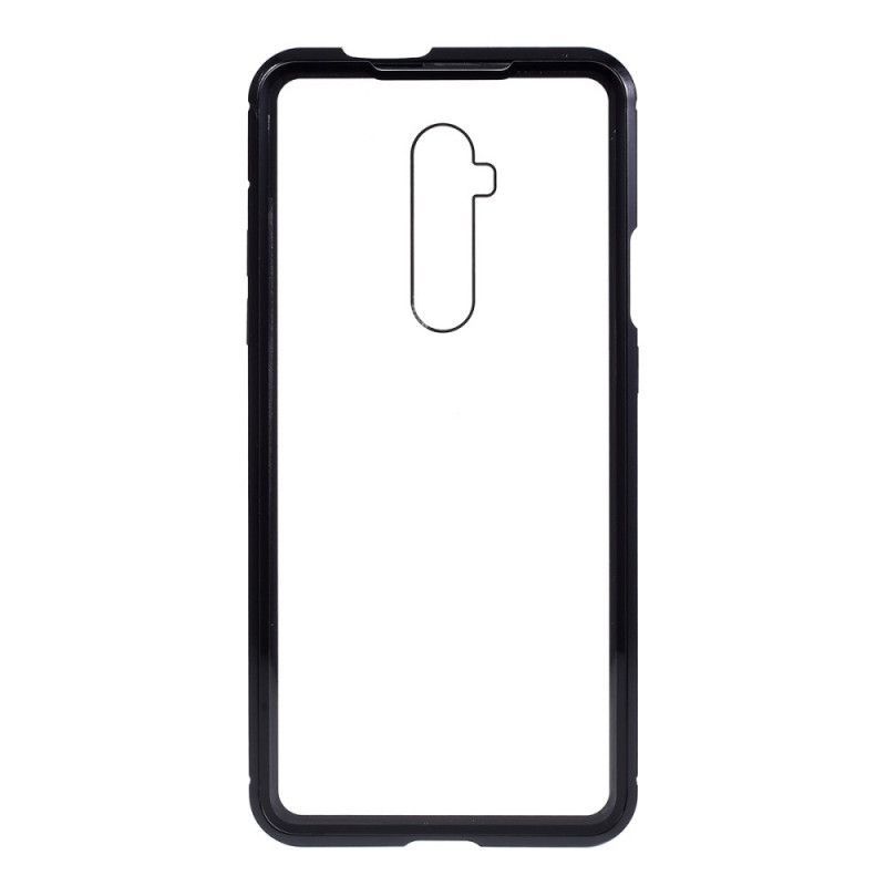 Κάλυμμα OnePlus 7T Pro Μαύρο Μεταλλικές Άκρες Και Σκληρυμένο Γυαλί