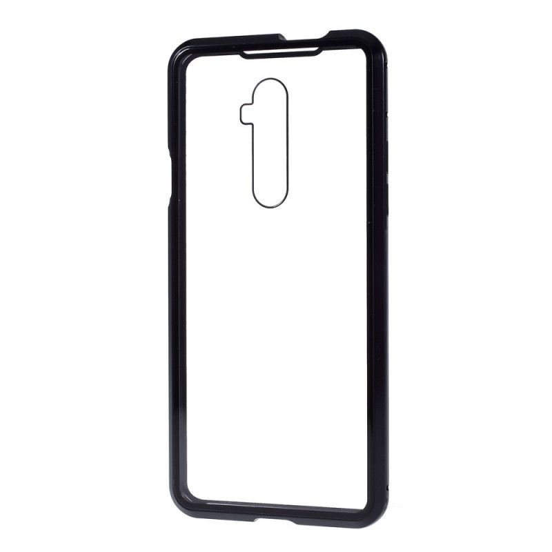 Κάλυμμα OnePlus 7T Pro Μαύρο Μεταλλικές Άκρες Και Σκληρυμένο Γυαλί