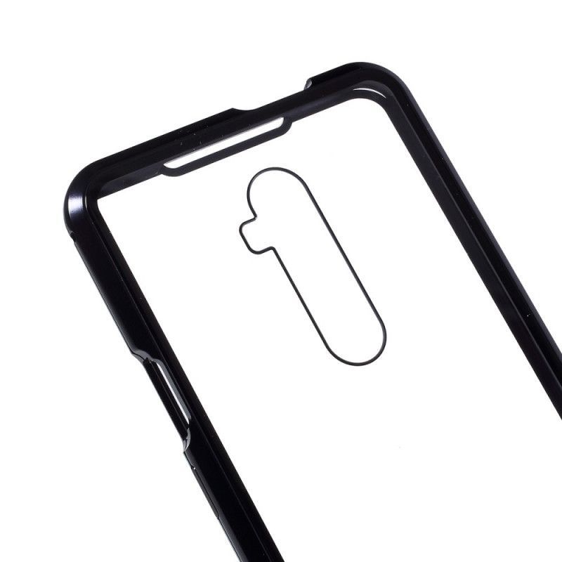 Κάλυμμα OnePlus 7T Pro Μαύρο Μεταλλικές Άκρες Και Σκληρυμένο Γυαλί