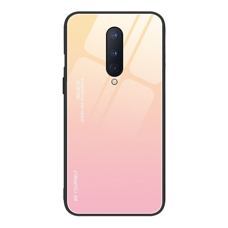 Κάλυμμα OnePlus 8 Κόκκινο Σκληρυμένο Γυαλί Να Είσαι Ο Εαυτός Σου