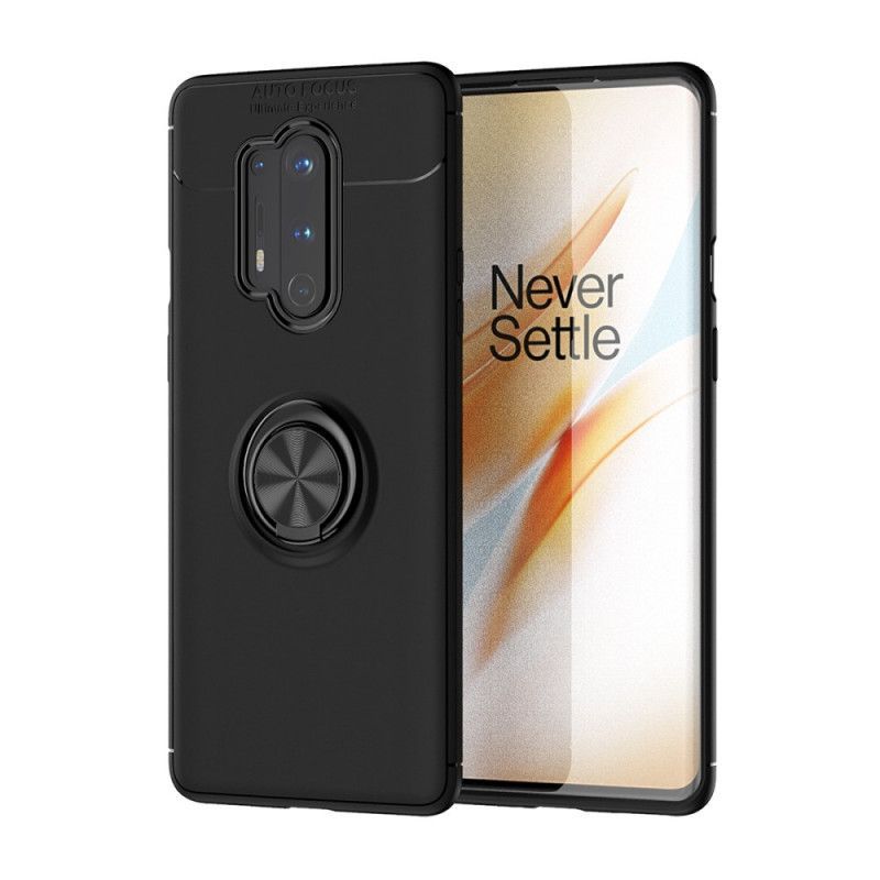 Κάλυμμα OnePlus 8 Pro Μαύρο Περιστρεφόμενος Δακτύλιος Lenuo