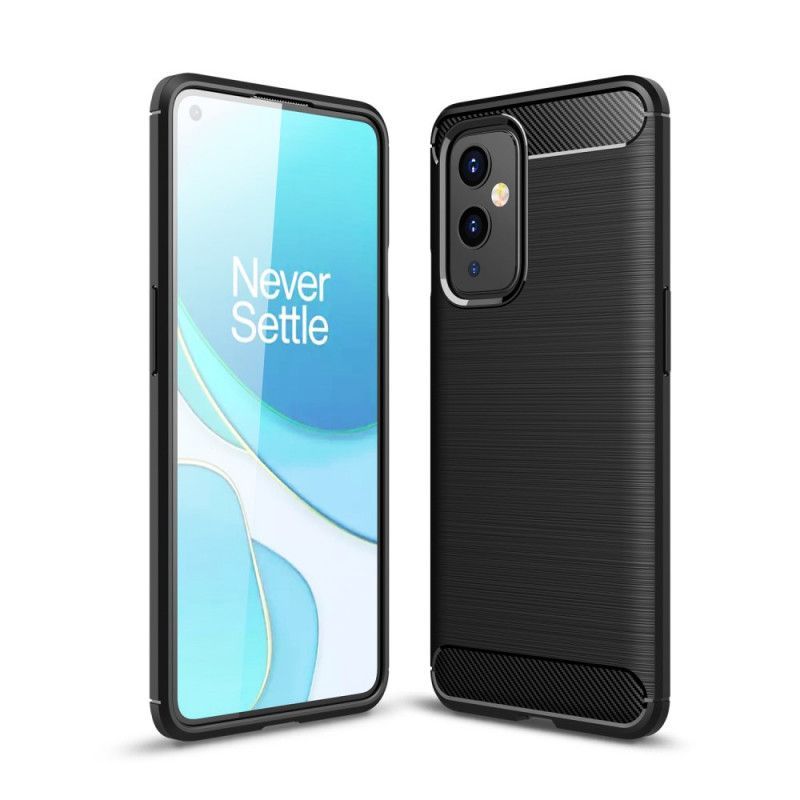 Κάλυμμα OnePlus 9 Μαύρο Βουρτσισμένη Ίνα Άνθρακα