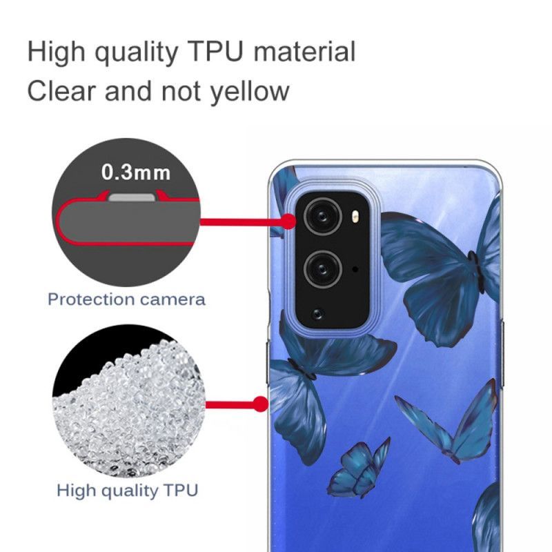 Κάλυμμα OnePlus 9 Pro Ροζ Άγριες Πεταλούδες