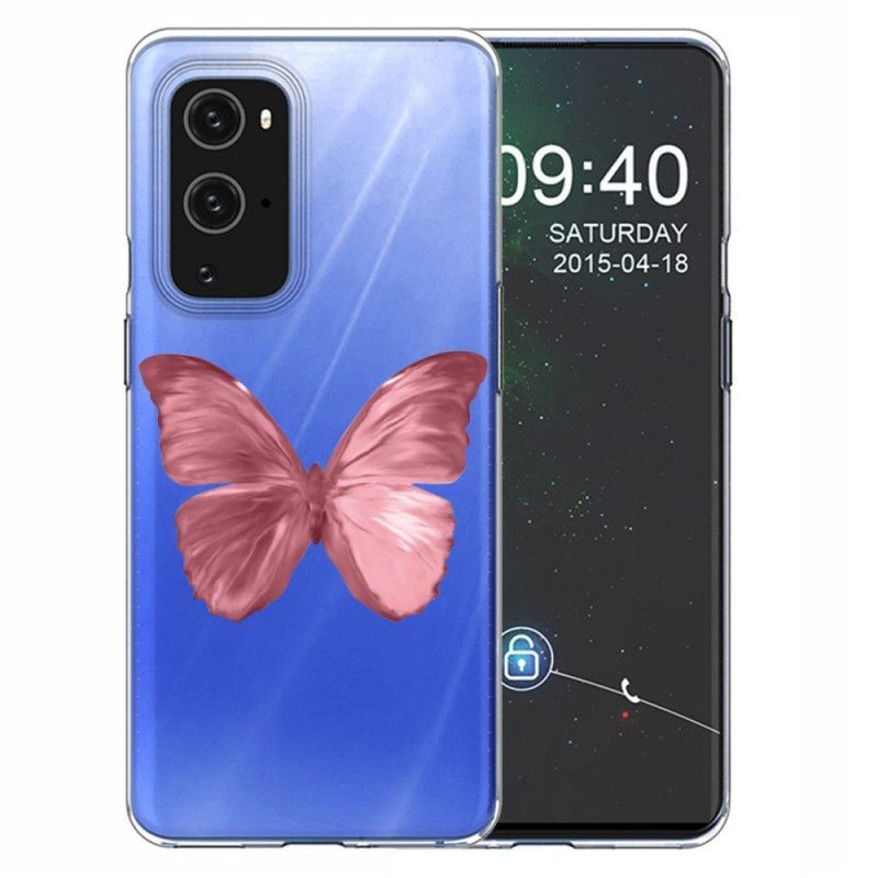 Κάλυμμα OnePlus 9 Pro Ροζ Άγριες Πεταλούδες