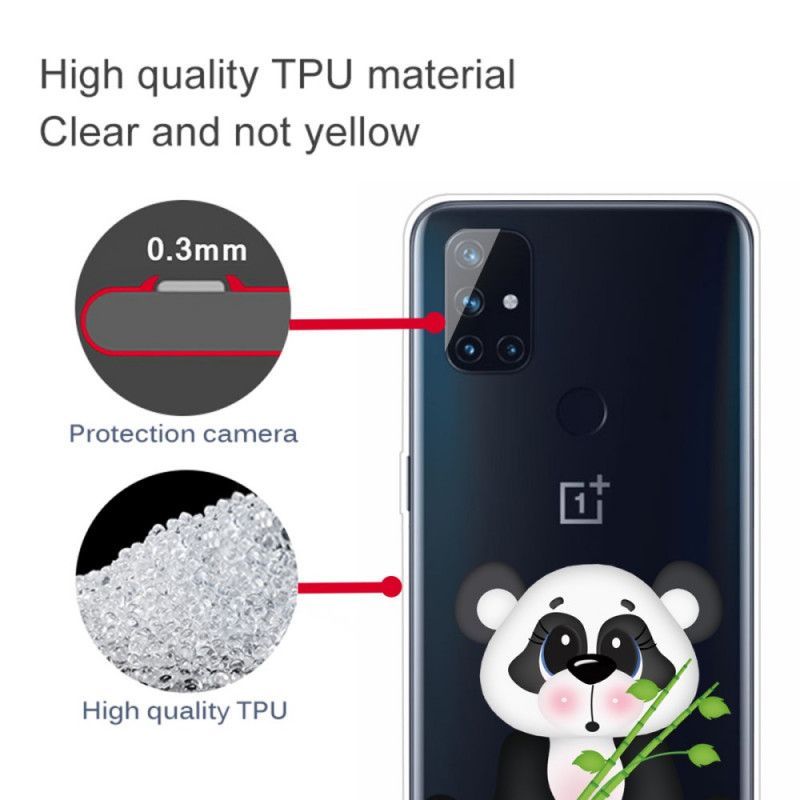 Κάλυμμα OnePlus Nord N100 Διαφανές Λυπημένο Panda Πρωτότυπος