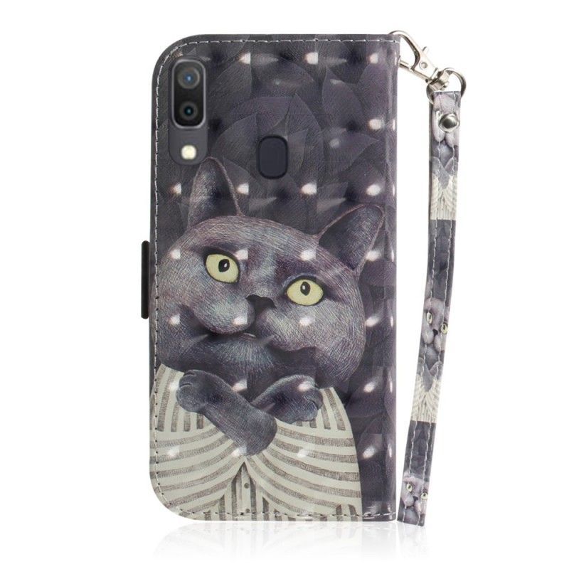 Amsung Galaxy A30 Γκρι Strappy Cat