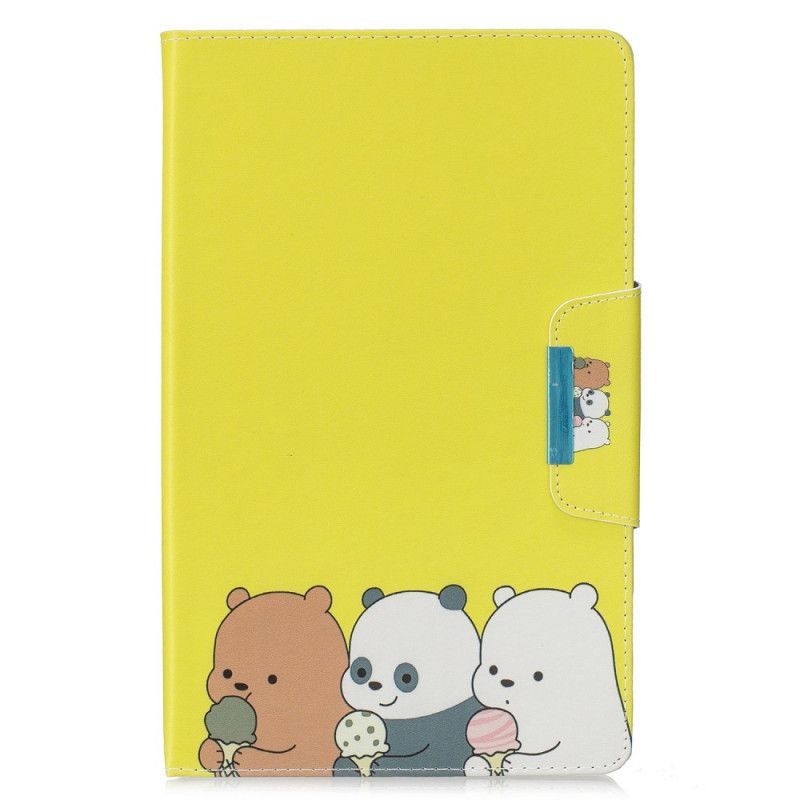 Cover Samsung Galaxy Tab A 101.1 (2019) Bear And Panda Design Κούμπωμα