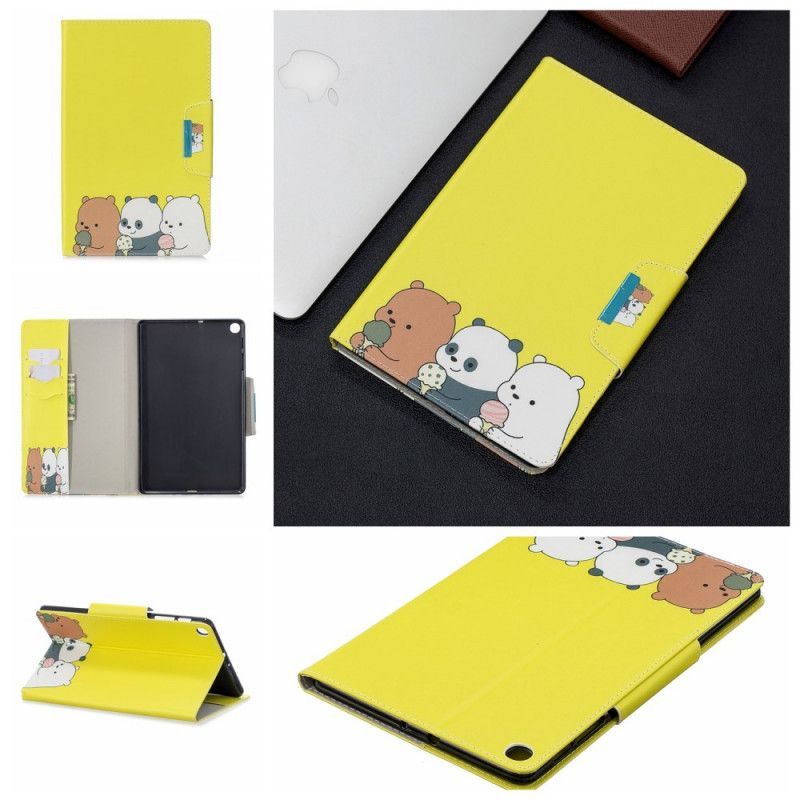 Cover Samsung Galaxy Tab A 101.1 (2019) Bear And Panda Design Κούμπωμα