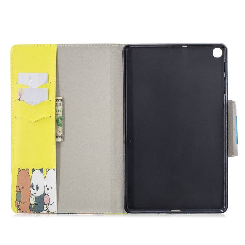 Cover Samsung Galaxy Tab A 101.1 (2019) Bear And Panda Design Κούμπωμα