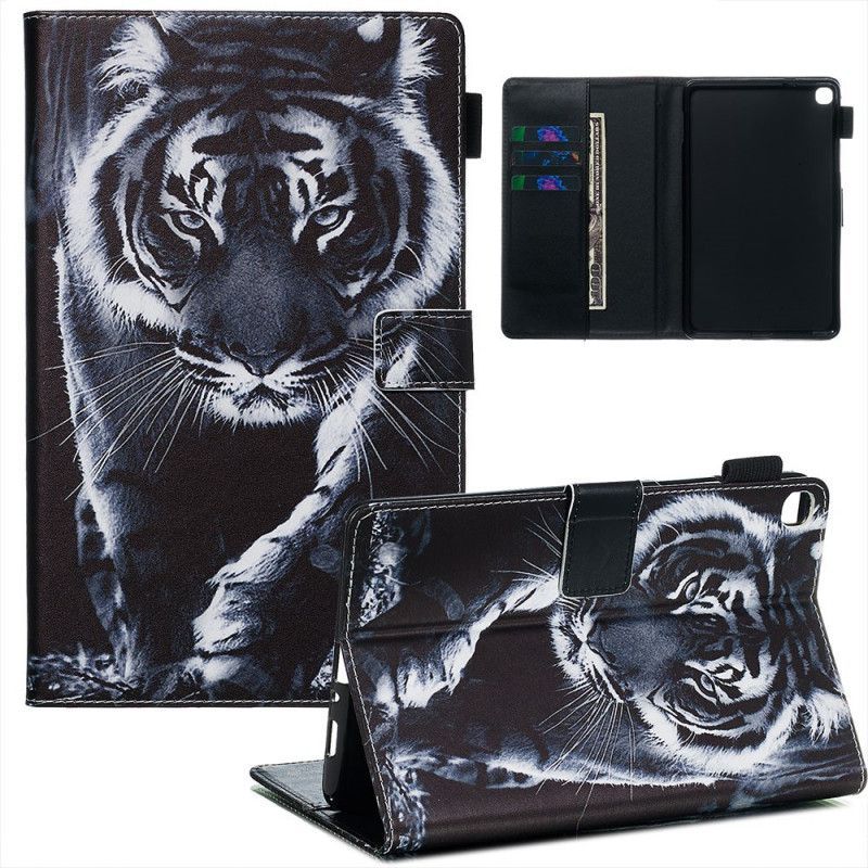 Cover Samsung Galaxy Tab A 8.0 (2019) Black And White Tiger