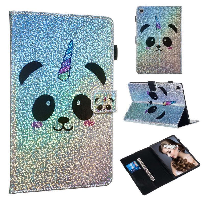 δερματινη Κάλυμμα Για Samsung Galaxy Tab S5e Glitter Panda