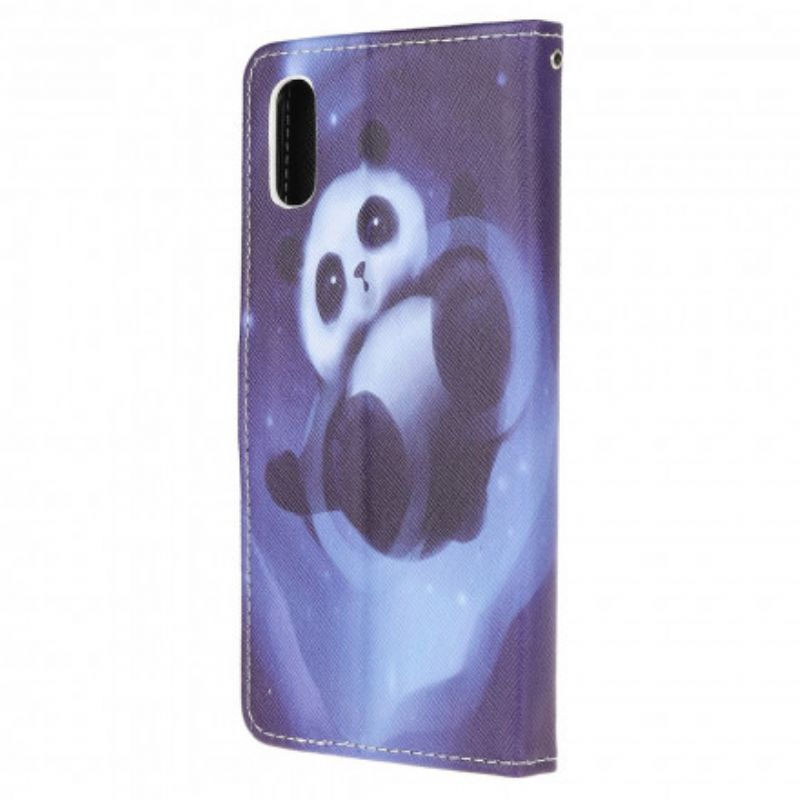 δερματινη Κάλυμμα Για Samsung Galaxy XCover 5 Χώρος Panda Με Λουράκι