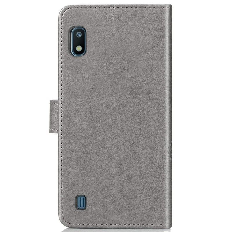 δερματινη Κάλυμμα Samsung Galaxy A10 Μαύρο Floral Print σιλικόνης