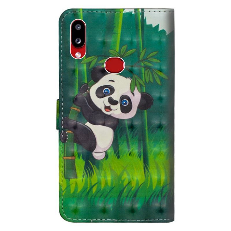 δερματινη Κάλυμμα Samsung Galaxy A10s Φωτεινό Σημείο Από Panda Και Μπαμπού σιλικόνης