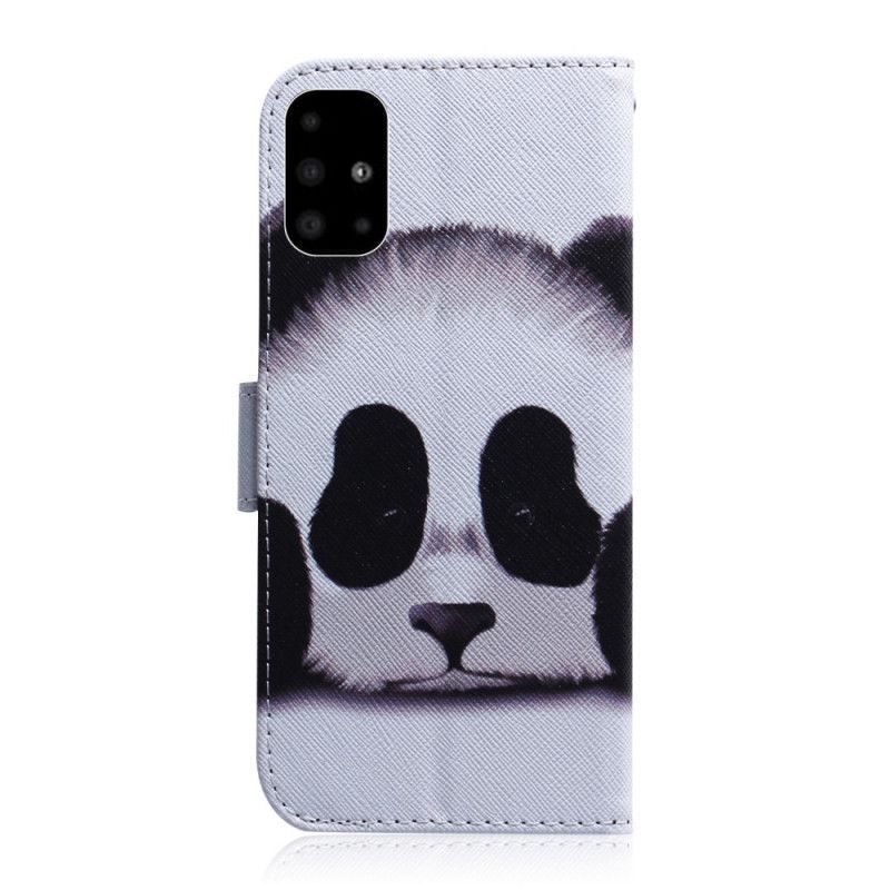 δερματινη Κάλυμμα Samsung Galaxy A51 Πρόσωπο Panda σιλικόνης