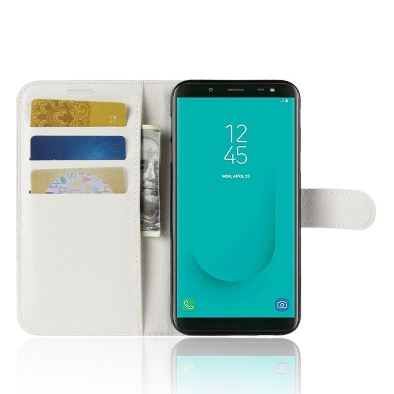 δερματινη Κάλυμμα Samsung Galaxy J6 Μαύρο Κλασικό