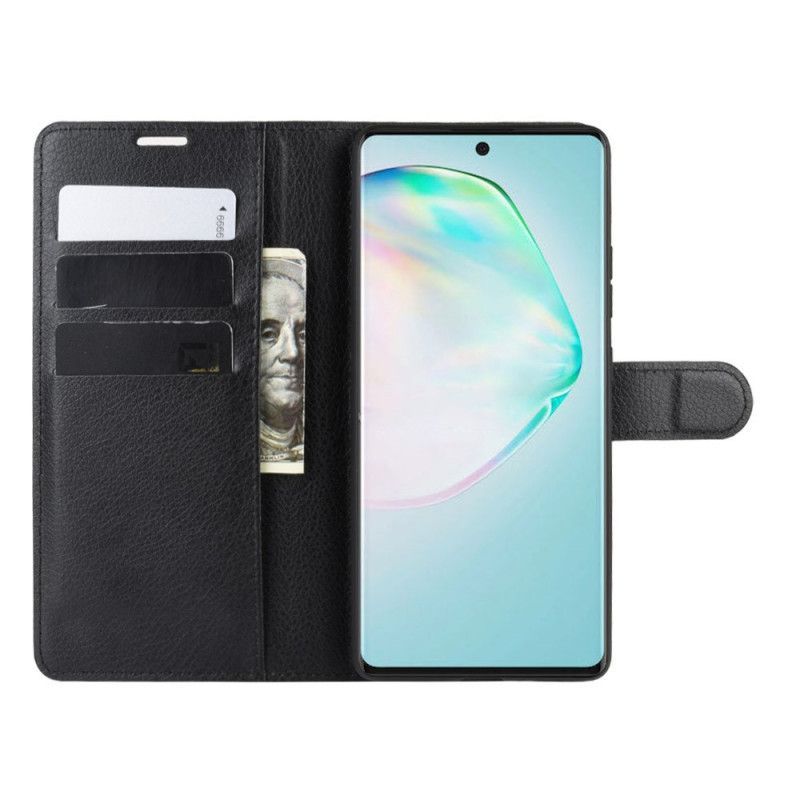 δερματινη Κάλυμμα Samsung Galaxy S10 Lite Μαύρο Κλασικό Πρωτότυπος