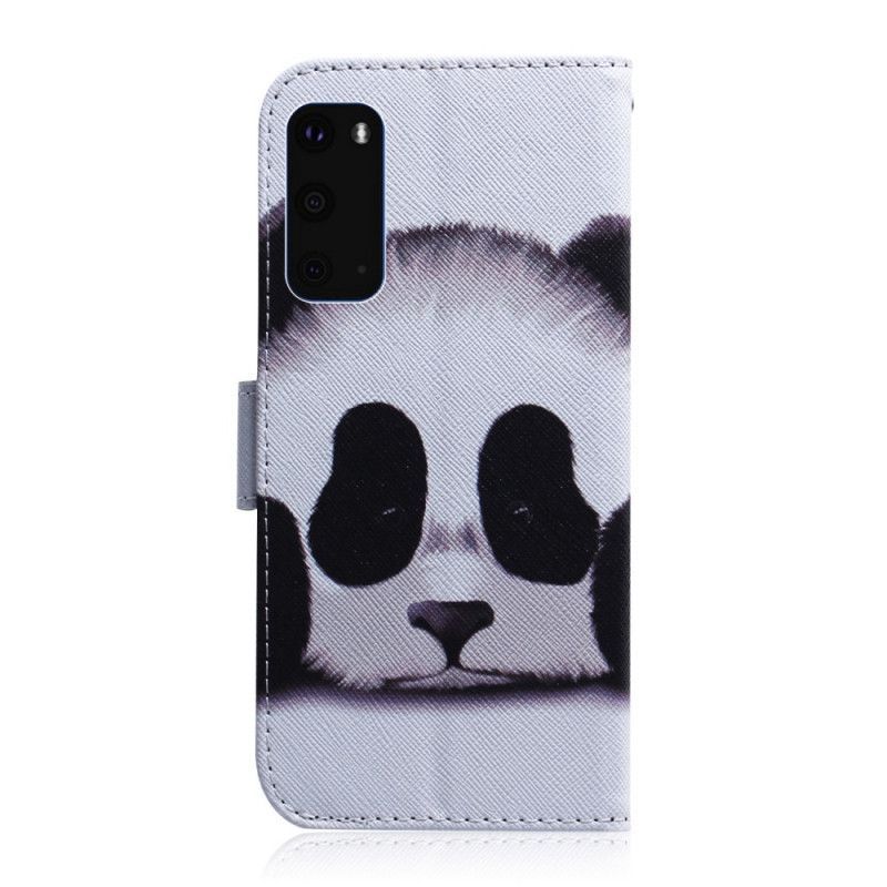 δερματινη Κάλυμμα Samsung Galaxy S20 Πρόσωπο Panda σιλικόνης