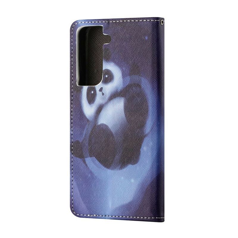 δερματινη Κάλυμμα Samsung Galaxy S21 FE Χώρος Panda σιλικόνης