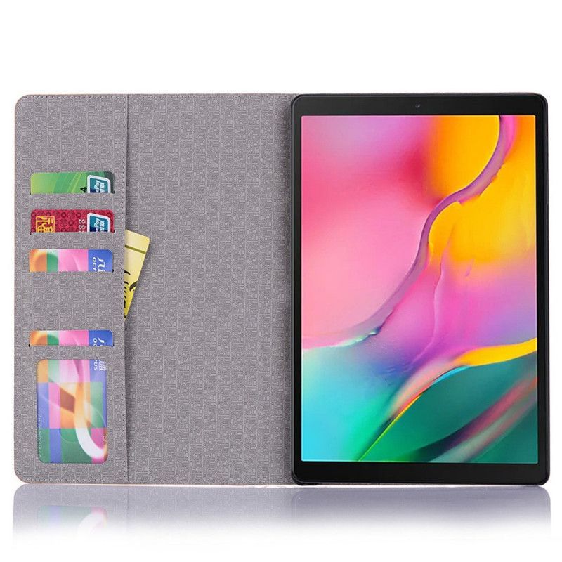 δερματινη Κάλυμμα Samsung Galaxy Tab A7 Μαύρο (2020) Εφέ Δέρματος Κροκόδειλου