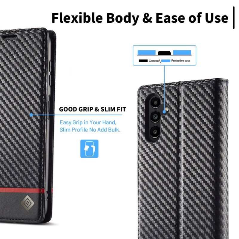 Δερματινη Θηκη Samsung Galaxy A55 5g Carbon Fiber Lc.imeeke