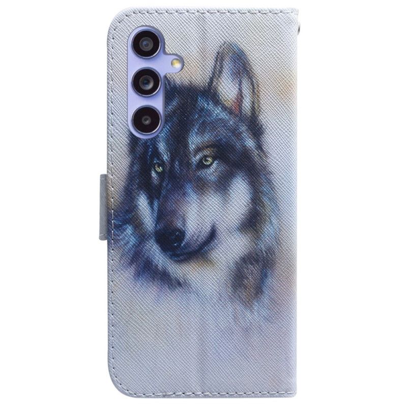 Δερματινη Θηκη Samsung Galaxy A55 5g Wolf Watercolor