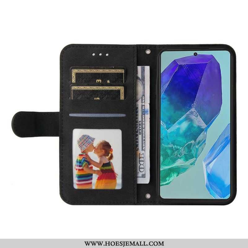 Δερματινη Θηκη Samsung Galaxy M55 5g Πριτσίνι Και Λουρί