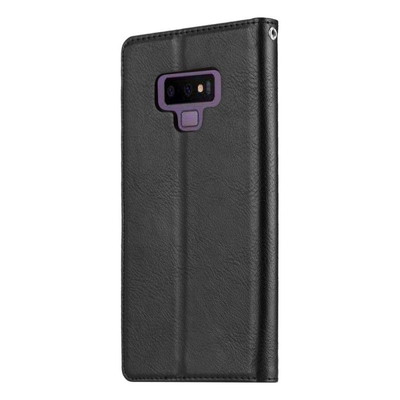 δερματινη θηκη Samsung Galaxy Note 9 Μαύρο Θήκη Καρτών Απομίμησης Δέρματος