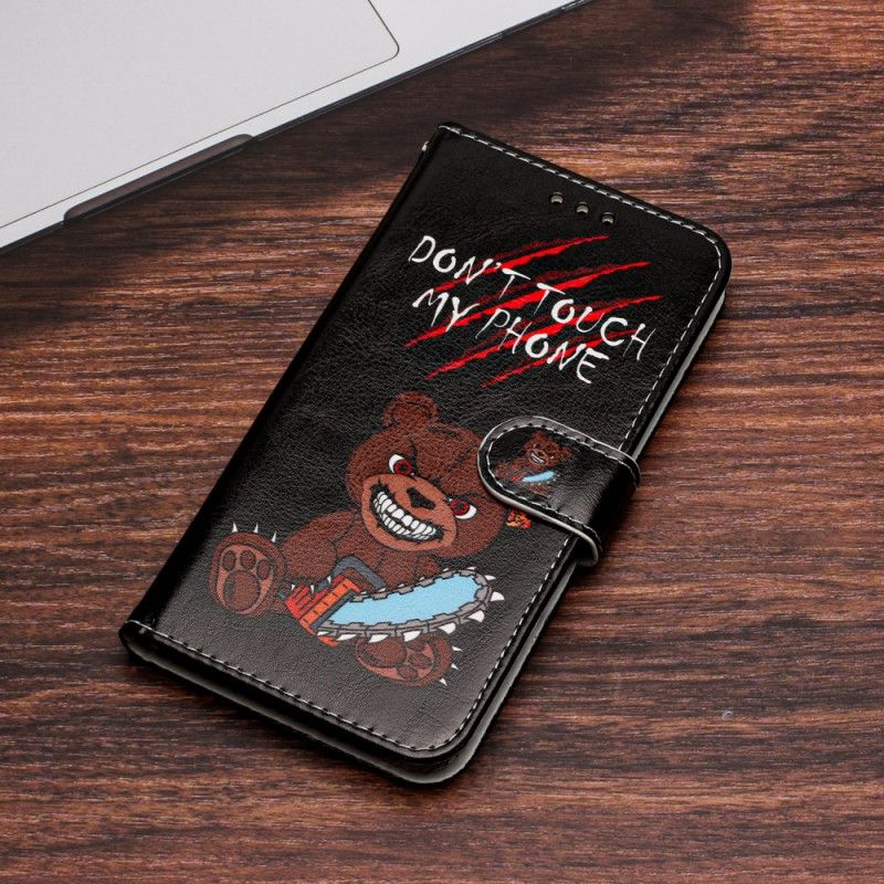 Δερματινη Θηκη Samsung Galaxy S24 5g Angry Bear Με Λουράκι