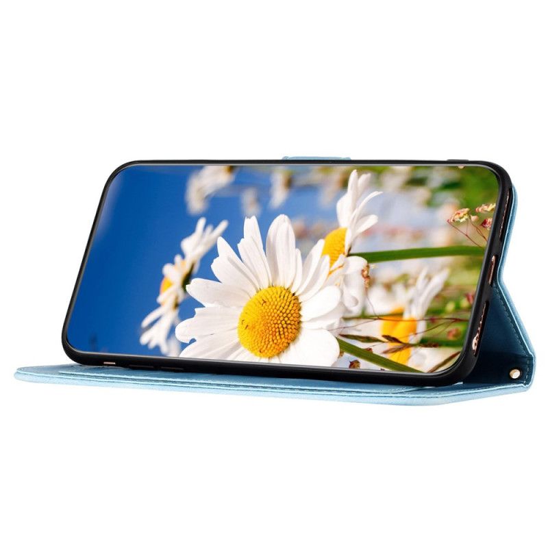 Δερματινη Θηκη Samsung Galaxy S24 5g Καλλιτεχνικό Floral Pattern Με Λουράκι