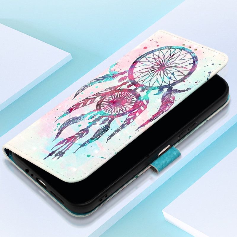 Δερματινη Θηκη Samsung Galaxy S24 5g Red Watercolor Dream Catcher