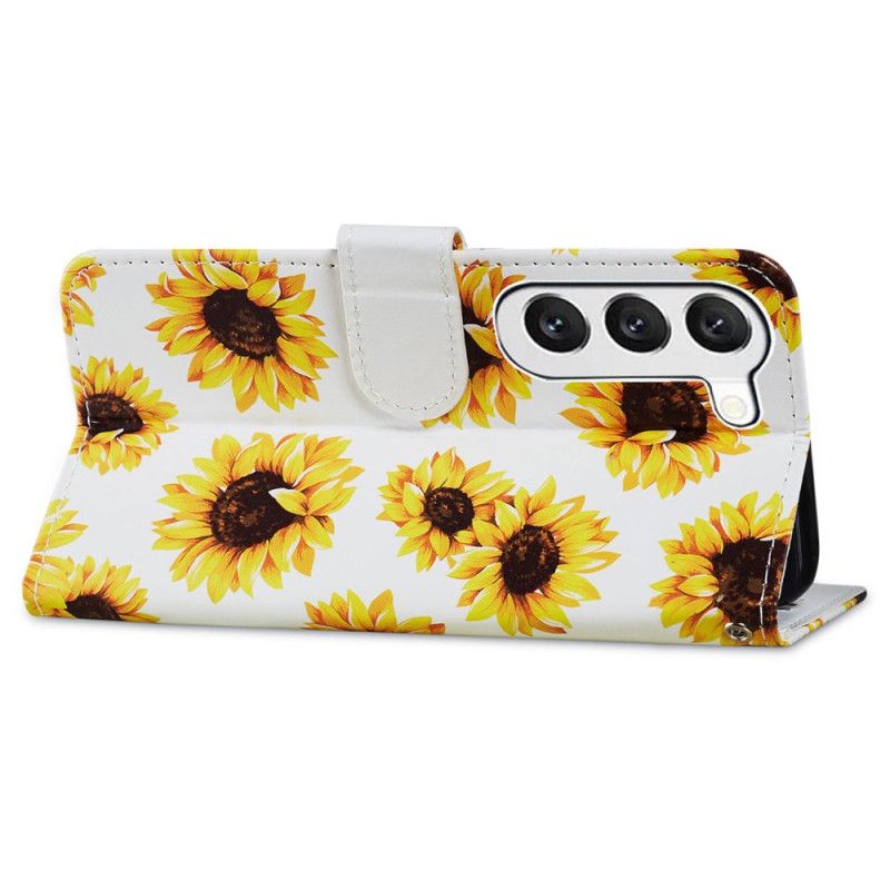 Δερματινη Θηκη Samsung Galaxy S24 5g Strap Sunflowers Σιλικόνης