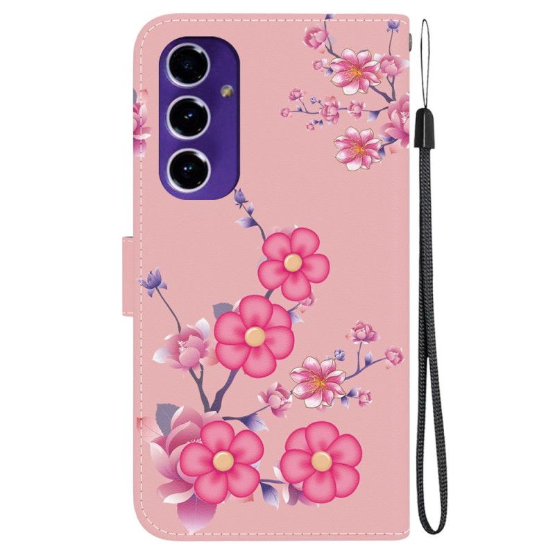 Δερματινη Θηκη Samsung Galaxy S24 Fe Sakura Strap Σιλικόνης