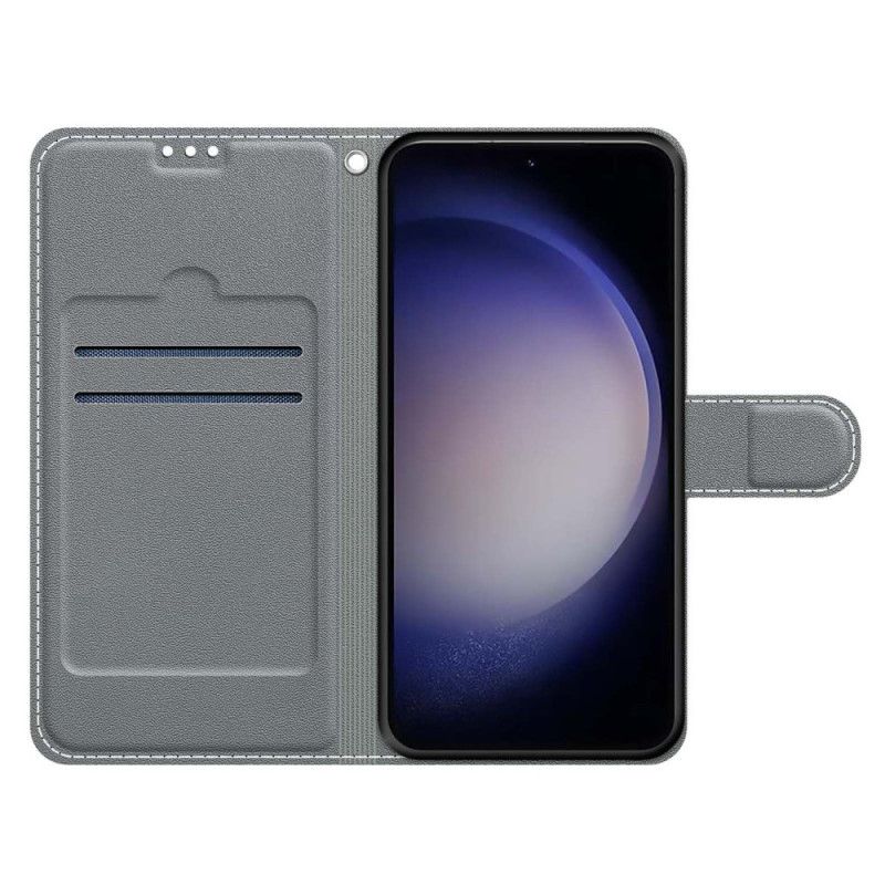 Δερματινη Θηκη Samsung Galaxy S24 Plus 5g Night Road And Moon Strap