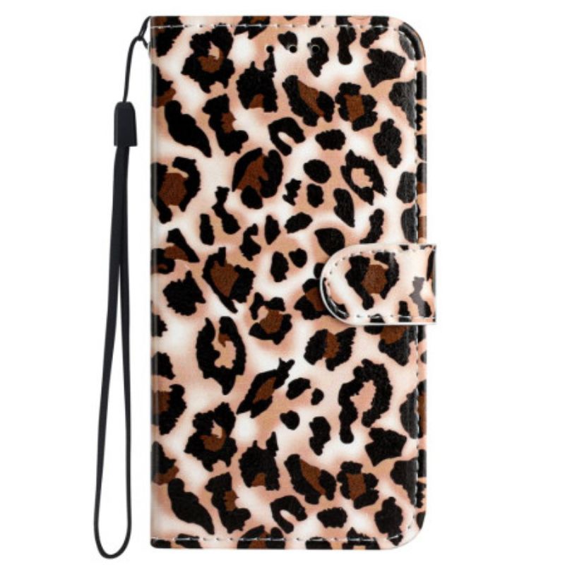 Δερματινη Θηκη Samsung Galaxy S24 Ultra 5g Leopard Print Strappy