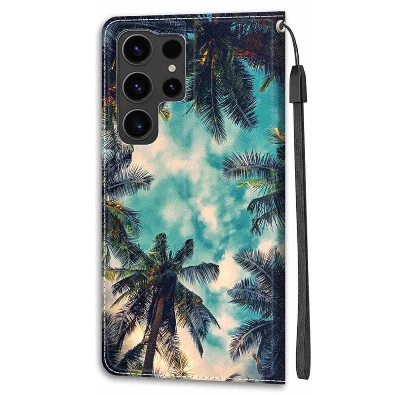 Δερματινη Θηκη Samsung Galaxy S24 Ultra 5g Strap Palms Σιλικόνης