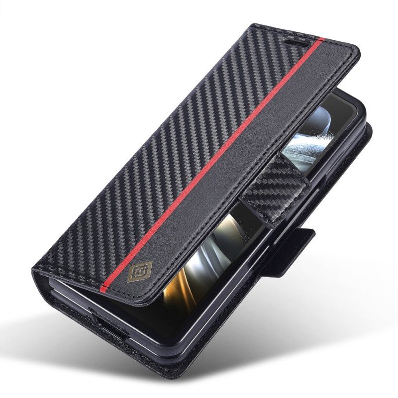 Δερματινη Θηκη Samsung Galaxy Z Fold 5 Carbon Fiber Lc.imeeke