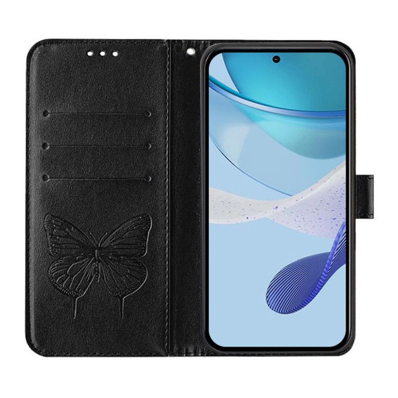 Δερματινη Θηκη Samsung Galaxy Z Fold 6 Floral Πεταλούδα Με Λουράκι