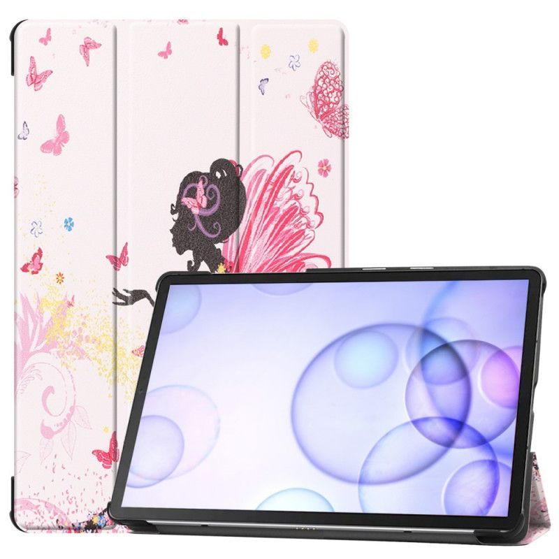 Έξυπνη Θήκη Samsung Galaxy Tab S6 Floral Faux Δέρμα