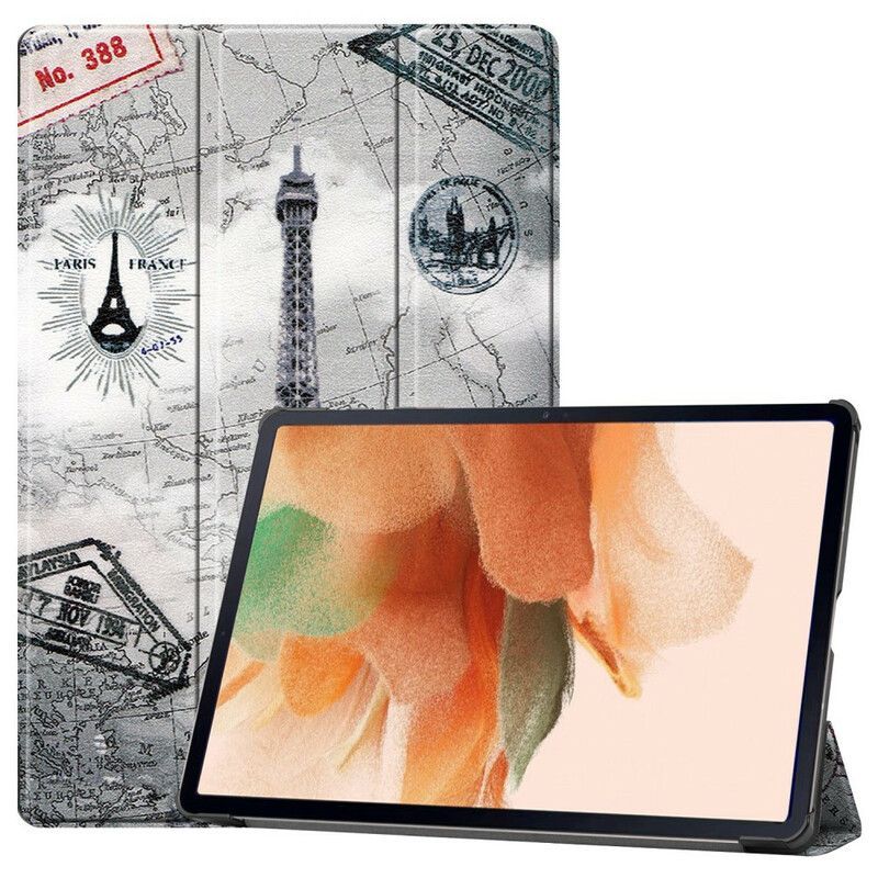 Έξυπνη Θήκη Samsung Galaxy Tab S7 FE Eiffel Tower Θήκη Για Στυλό