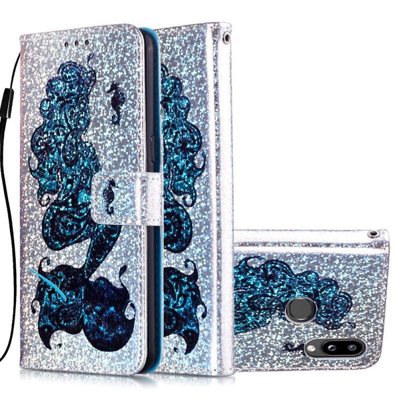 Κάλυμμα Folio Samsung Galaxy A10s Γοργόνα Σε Glitter Φόντο