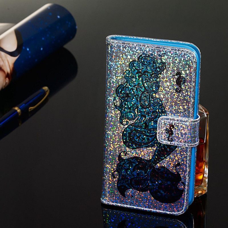 Κάλυμμα Folio Samsung Galaxy A10s Γοργόνα Σε Glitter Φόντο