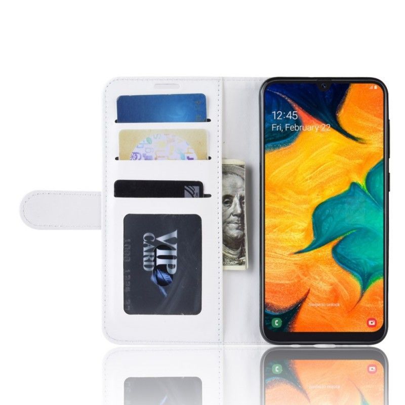 Κάλυμμα Folio Samsung Galaxy A30 Μαύρο Ultra Faux Δέρμα